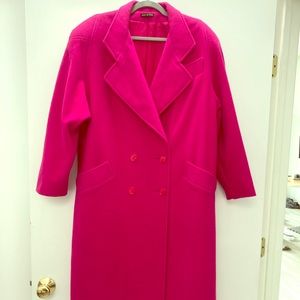 Hot Pink Vintage Wool Coat